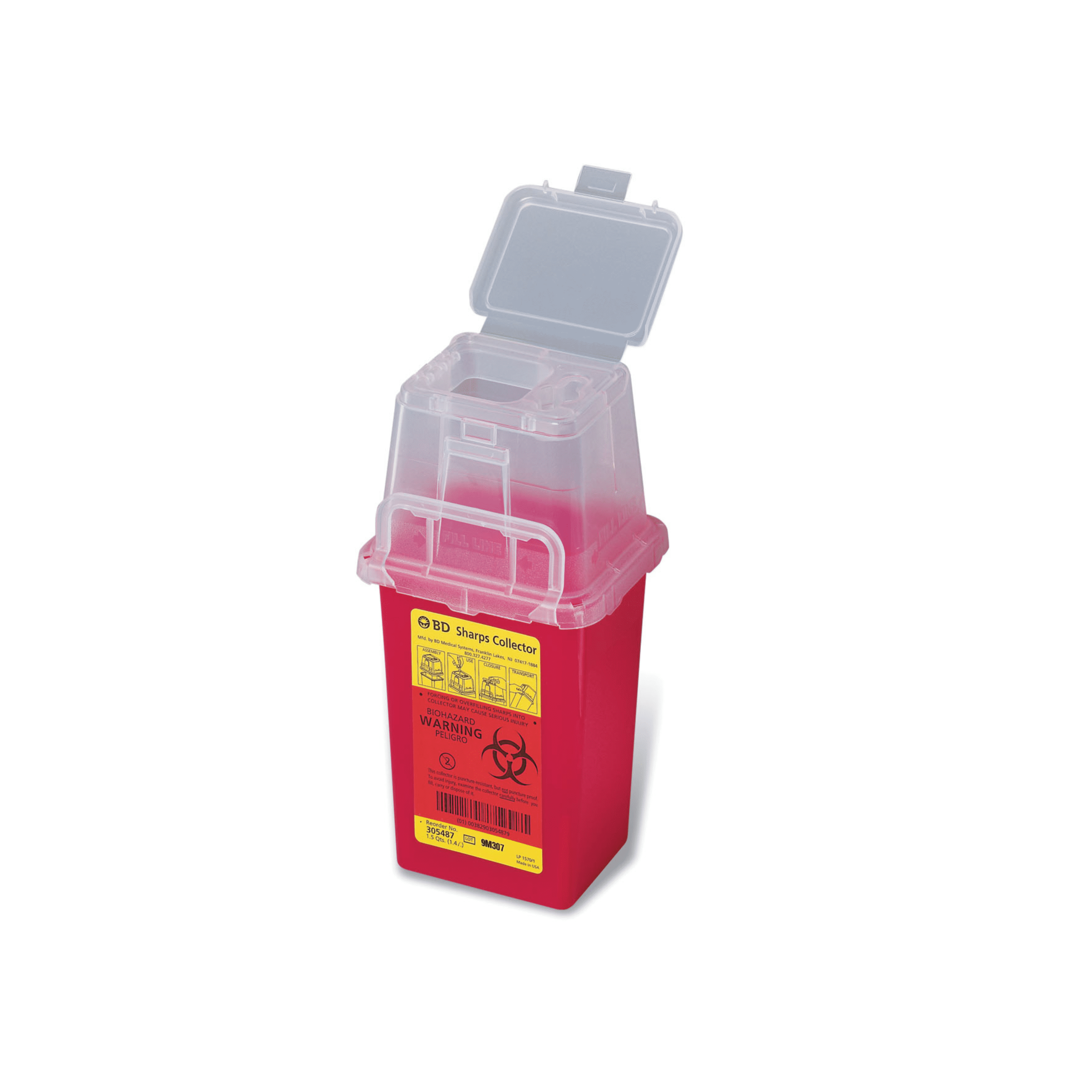 Sharps Collector, 1.5 Qt, Phlebotomy (305487)