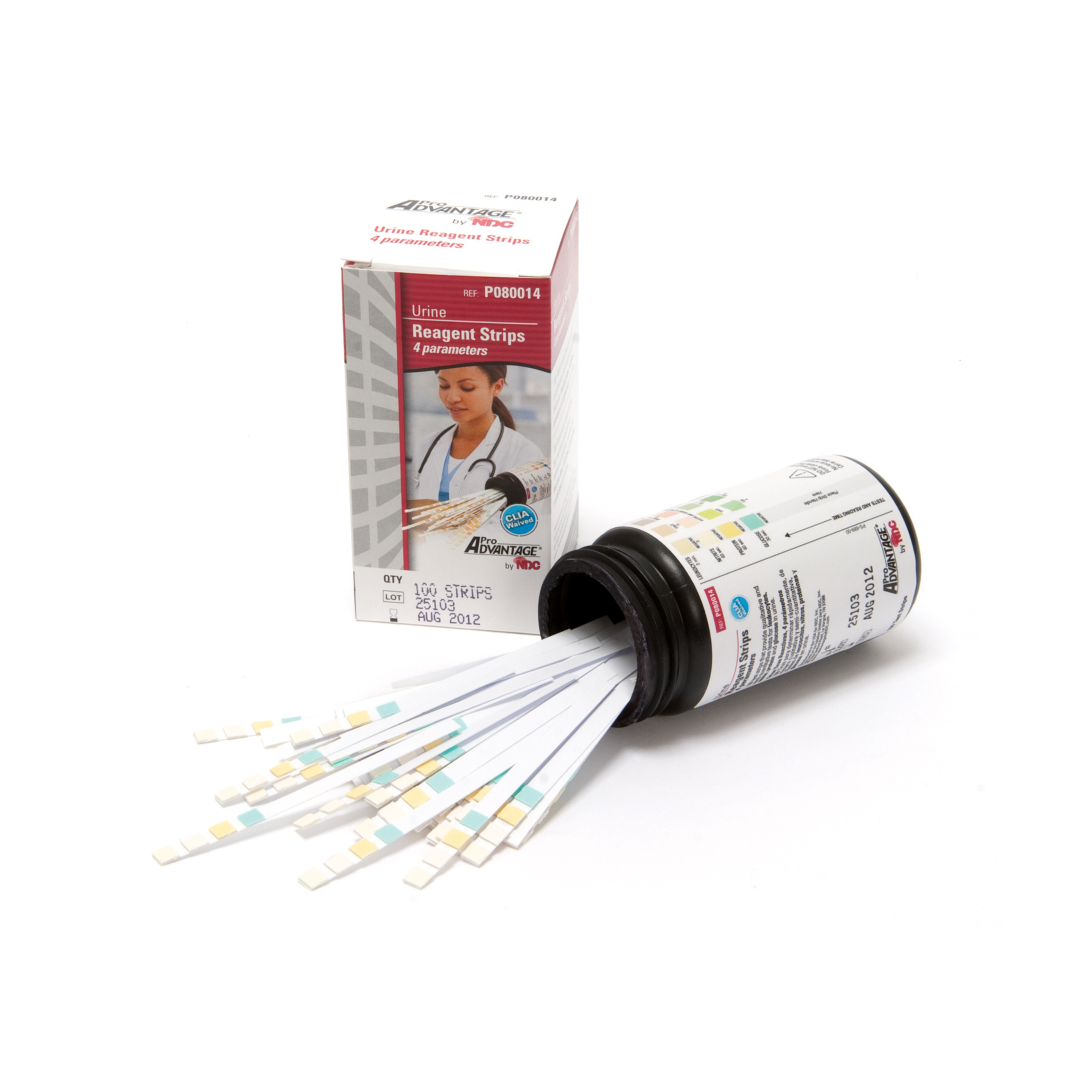 Urine Reagent Strips, 4 Parameter, Leukocytes, Nitrite, Protein, Glucose, CLIA Waived (P080014)