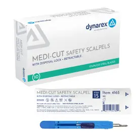 Medicut Safety Scalpels Sterile, #15, 10/bx (4165)