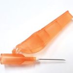 Safety Hypodermic Needle, 25G x 5/8", 100/bx (27403)