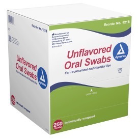Oral Swabstick, Unflavored, Individually Wrapped (1218) - Box