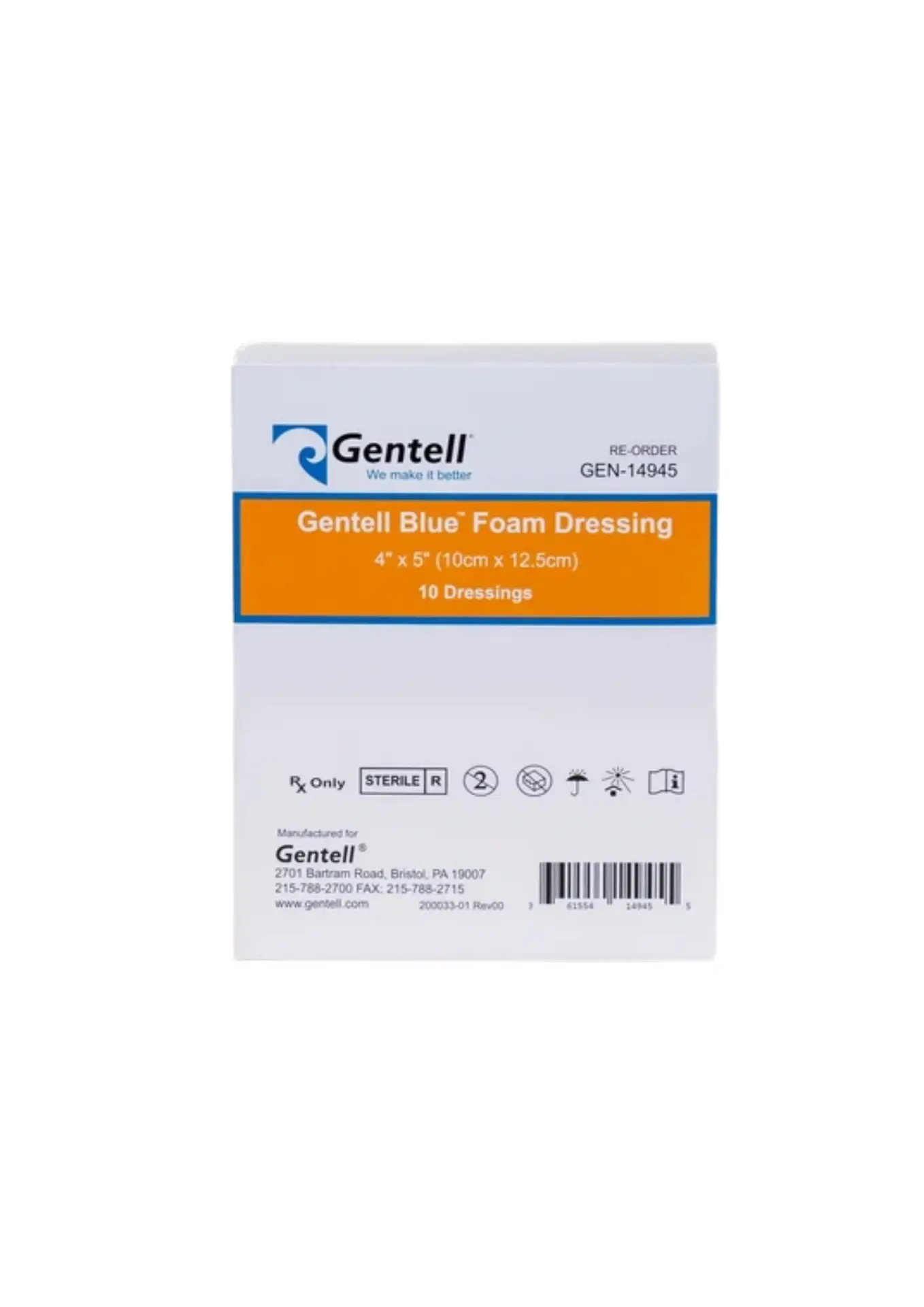 Blue Foam Dressing 4" x 4" (GEN14944)